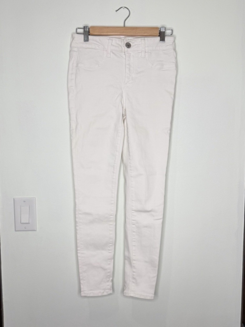 American Eagle Next Level Stretch White Jeggings Pants Womens Size 4 Short
